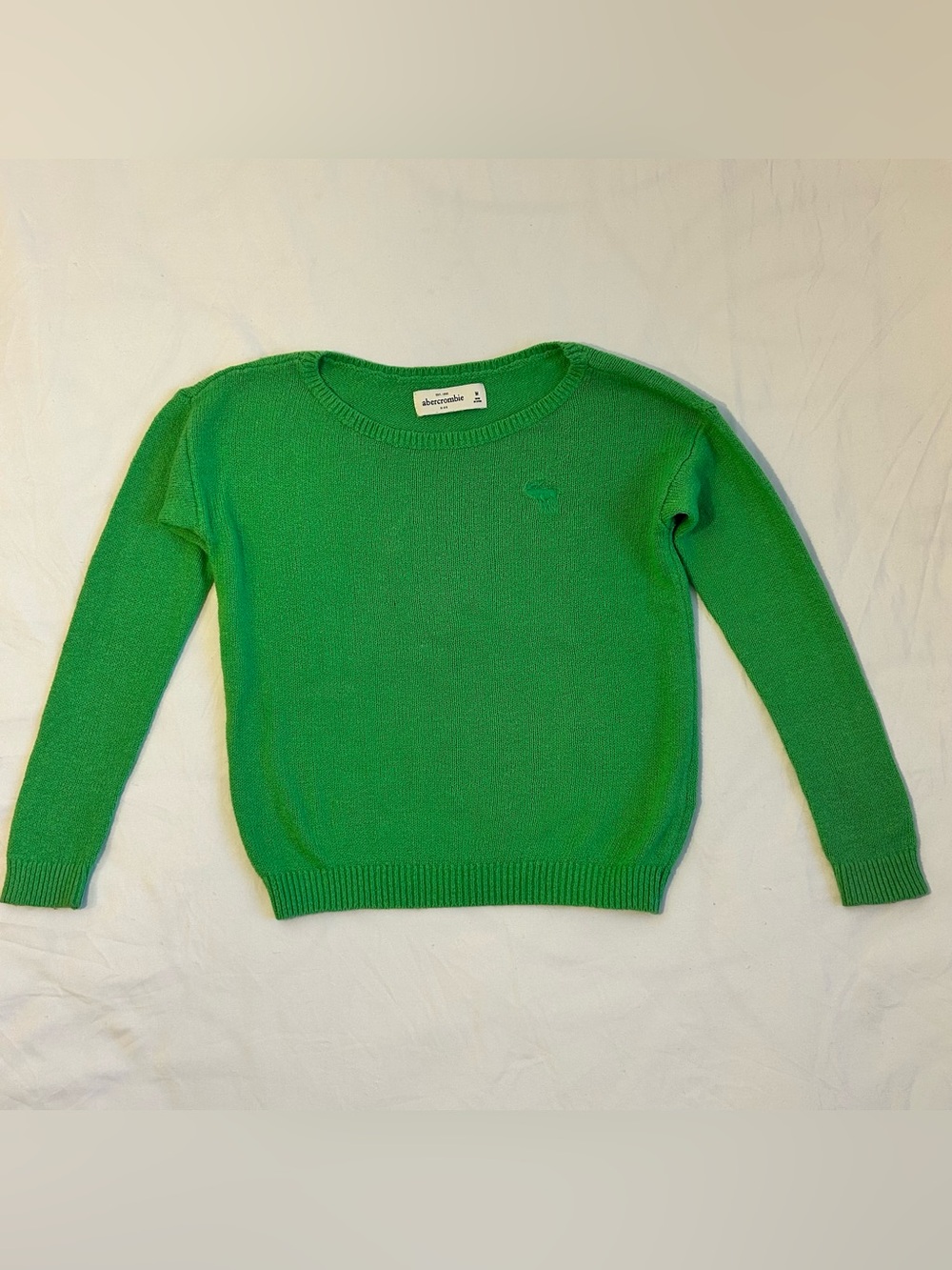 Abercrombie & Fitch Bright Green Crewneck Sweater